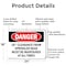Signmission 18 Clearance From Sprinkler Head Must Be, 24 in W x Rectangle, Aluminum OS-2PACK-DS-A-1824-L-2372 - alternate 2